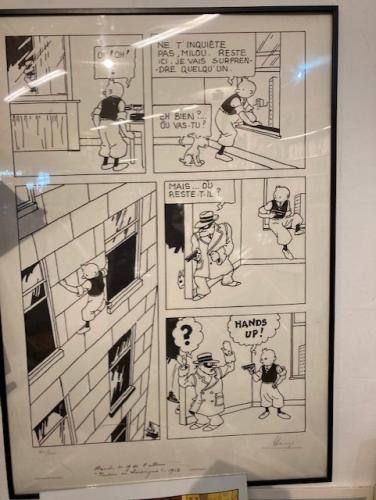 Lithographie Tintin Tintin en Amérique
