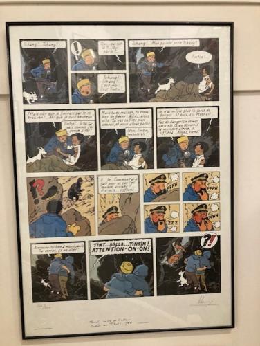 Lithographie TintinTintin au Tibet